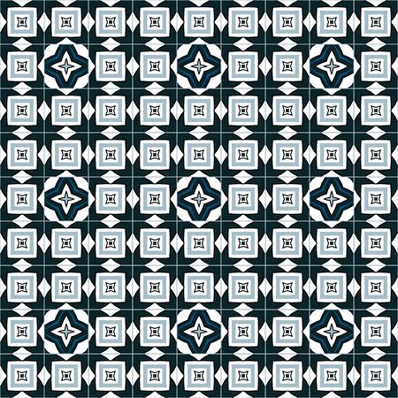 Seamless pattern illustration in traditional style - like Portuguese tiles