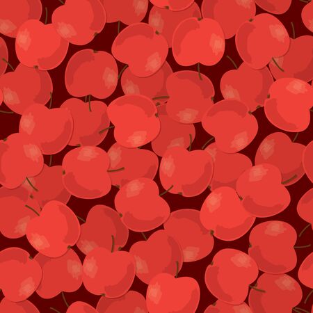 Seamless pattern made of illustrated applesのイラスト素材
