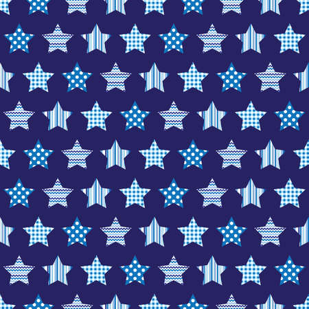Seamless illustrated pattern made of starsのイラスト素材