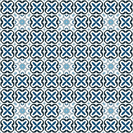 Seamless pattern illustration in traditional style - like Portuguese tiles
