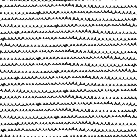 Seamless illustrated pattern made of black hand drawn elementsのイラスト素材