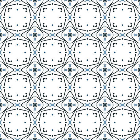 Seamless pattern illustration in traditional style - like Portuguese tiles