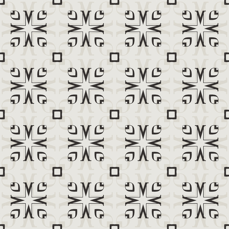 Seamless pattern illustration in black and beigeのイラスト素材