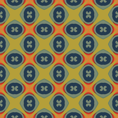 Seamless illustrated pattern made of abstract elementsのイラスト素材