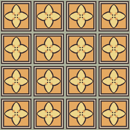 Seamless illustrated pattern made of abstract elementsのイラスト素材