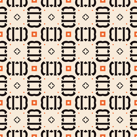 Seamless illustrated pattern made of abstract elements