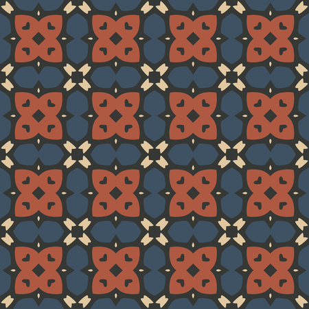 Seamless illustrated pattern made of abstract elementsのイラスト素材