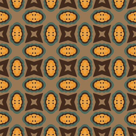 Seamless illustrated pattern made of abstract elementsのイラスト素材