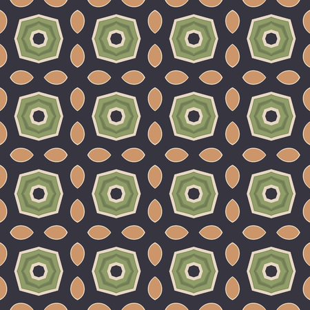 Seamless illustrated pattern made of abstract elementsのイラスト素材