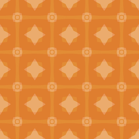 Seamless illustrated pattern made of abstract elements in shades of orangeのイラスト素材