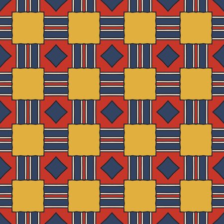 Seamless illustrated pattern made of abstract elementsのイラスト素材