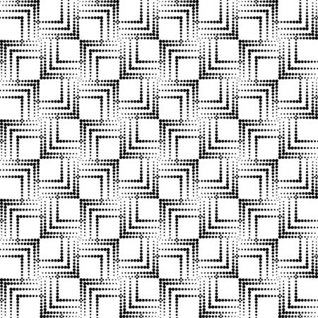 Seamless illustrated halftone pattern - made of black dots on whiteのイラスト素材