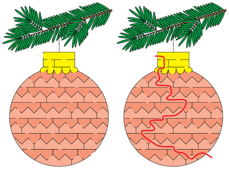 Christmas ornament maze for younger kids.のイラスト素材