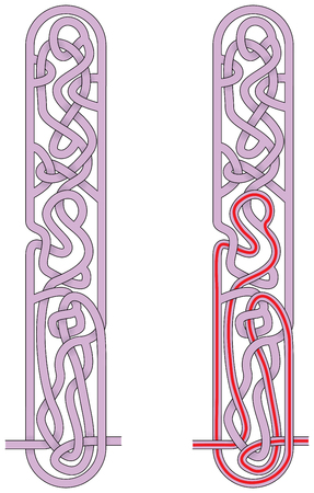 Maze in the shape of capital letter Iのイラスト素材