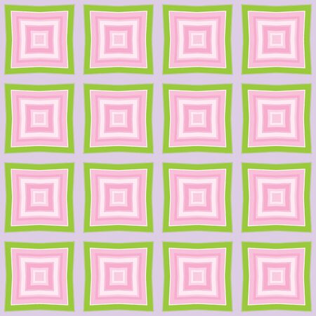 Seamless illustrated pattern in pink, green and purpleのイラスト素材