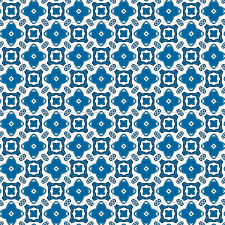 Seamless pattern illustration in traditional style - like Portuguese tiles
のイラスト素材