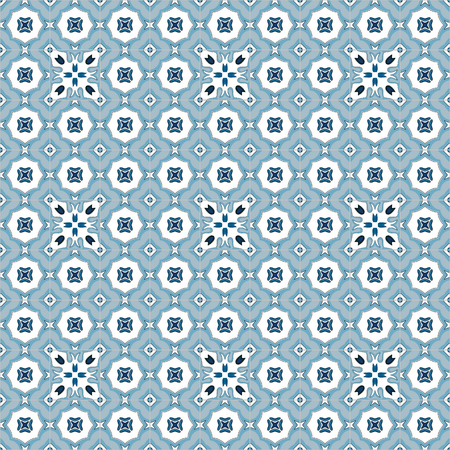 Seamless pattern illustration in traditional style like Portuguese tilesのイラスト素材