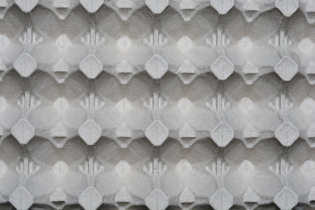 Top view of gray egg carton