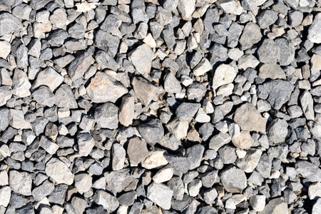 Detail of park path covered with gravel