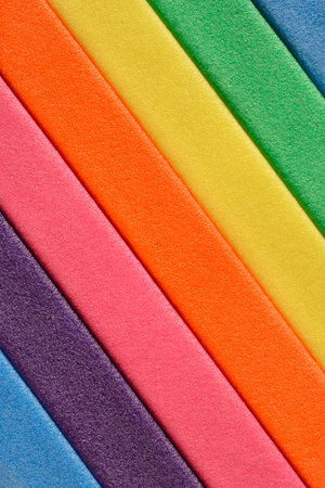 Detail of a colorful foam padの写真素材