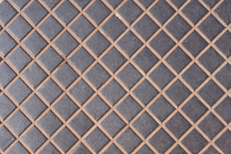 Close up detail of a manhole coverの写真素材