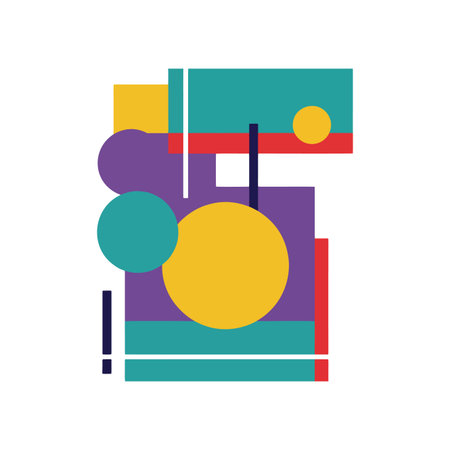 Modern geometric shape design in vibrant colors for stylish backdropsのイラスト素材