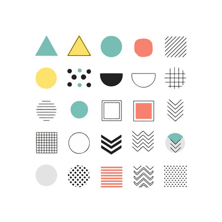 Trendy geometric pattern with pastel colors for modern designs todayのイラスト素材