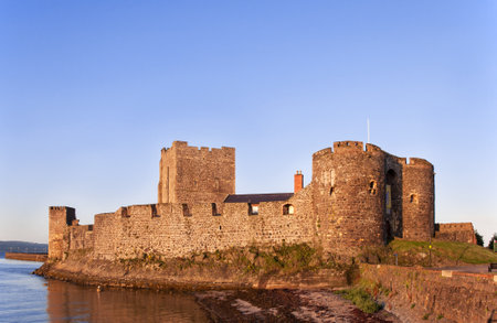 Medieval Norman Castle in Carrickfergus, Northern Irelandのeditorial素材