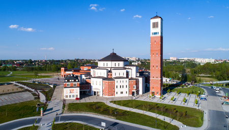 CRACOW, POLAND - MAY 11, 2017: Sanctuary, church, information center and museum commemorating...