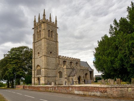 All Saints medieval, gothic church in Hawton, near Newark, Nottinghamshire, England, UK. The church is regarded as a building of outstanding architectural and historic interestの写真素材