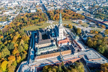 Poland, CzÄ™stochowa. Jasna GÃ³ra fortified monastery and church on the hill. Famous historic...