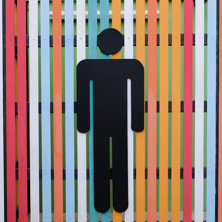 Closeup sign of men