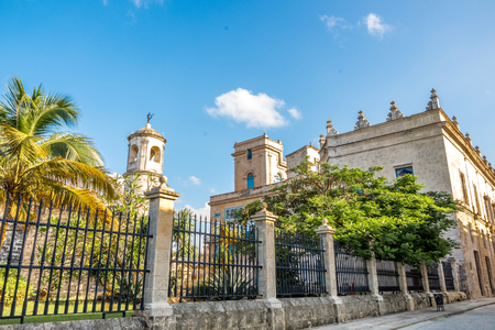 Historic building in old Havana Cuba in a beautiful day with lovely sky-のeditorial素材