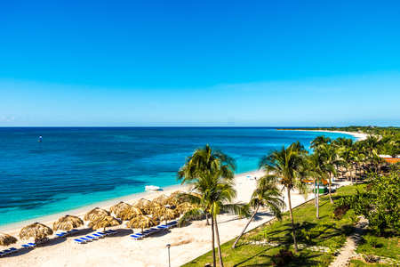 Amazing view of a paradisiac beach in Playa Anconの写真素材