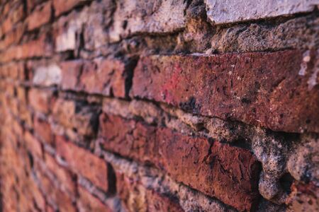 A side brick wall backgroundの写真素材