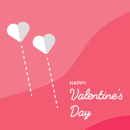 Happy Valentine's Day. Good for Valentine card, template, poster, etc.のイラスト素材