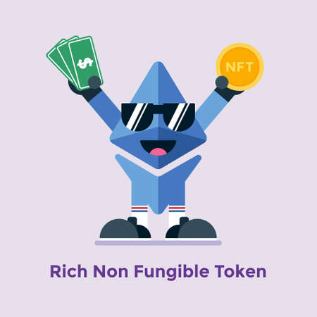 Vector Graphic of Rich Non Fungible Token. Good for NFT design, post, etc.のイラスト素材