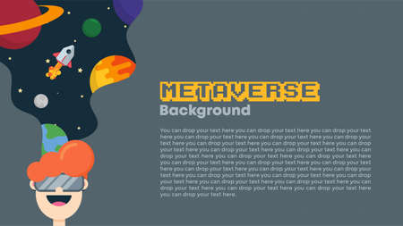 Vector of Amazing Metaverse Background. Perfect for metaverse design, metaverse template, etc.のイラスト素材