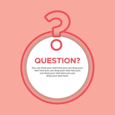 Vector of Question Design. Perfect for question frame, question template, etc.のイラスト素材