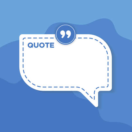 Vector of Quote Template. Good for quote post, quote design, quote content, etc.のイラスト素材