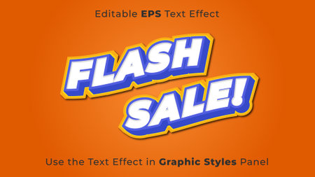 Editable EPS Text Effect of Flash Sale for Title and Posterのイラスト素材