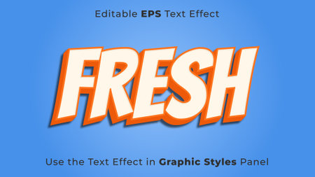 Editable EPS Text Effect of Fresh for Title and Posterのイラスト素材