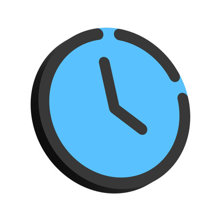 3D Image of Clock Isolated on White Backgroundの写真素材