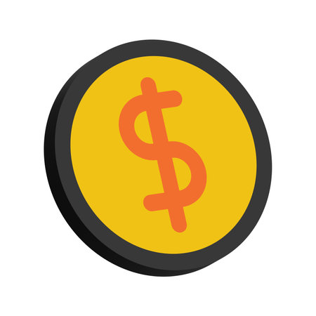 3D Illustration of USD Dollar Isolated on White Backgroundのイラスト素材