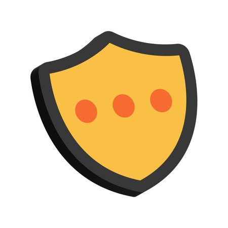 3D Illustration of Shield Isolated on White Backgroundのイラスト素材