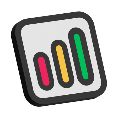 3D Illustration of Graph Isolated on White Backgroundのイラスト素材