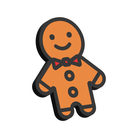 3D Illustration of Gingerbread Isolated on White Backgroundのイラスト素材