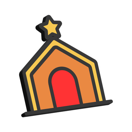 3D Illustration of Manger Isolated on White Backgroundのイラスト素材