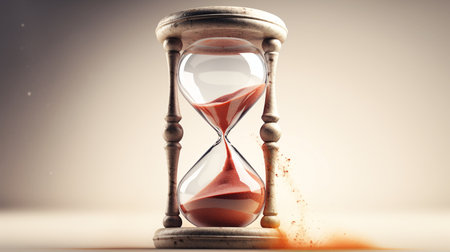 Time Running Out An Illustration Symbolizing Limited Time Ideal for Time Critical Conceptsの素材