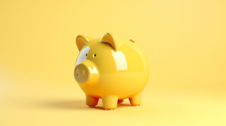 Adorable Piggy Bank. A symbol of savings and financial aspirationsの素材